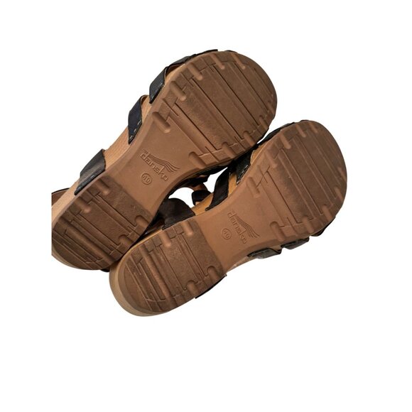 Dansko Tinley Fisherman Wedge Sandal Size 40 US 9.5/10 Black NWOB Comfort Suppor - Picture 9 of 9
